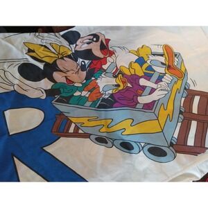 Vintage Disney Mickey Minnie Donald Goofy Roller Coaster Pillowcase Pacific USA